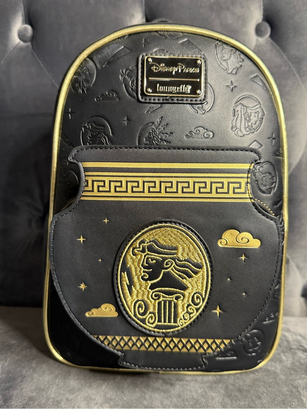 Disney Black and Gold Zodiac Mini Backpack by Loungefly - Picture 16 of 16
